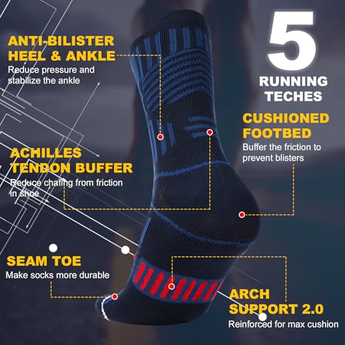 Jspupifip 4 Pairs Running Compression Socks for Men Women