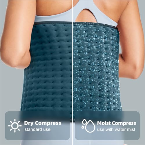 VALGELUIK Heating Pad for Back Pain Relief, 16"x24" Electric Heat Pad Gifts - color: Legion Blue, size: 16 Inch x 24 Inch
