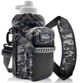 Arca Gear 64 OZ Hydro Carrier Large - Insulated Water Bottle Sling w/Carry Handle, Shoulder Strap, Wallet and Two Pouches - The Perfect Flask Accessory - color: Digital Camo