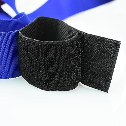 Three Legged Race Bands, 2 Sets, Team Building, 3 Legged Race Bands, Outdoor Party Group Game for Teenagers Adults, Cooperative Team Race for Birthday, Relay Race, Field Day, Backyard Activity Game - size: For 8 people（Red&Blue）