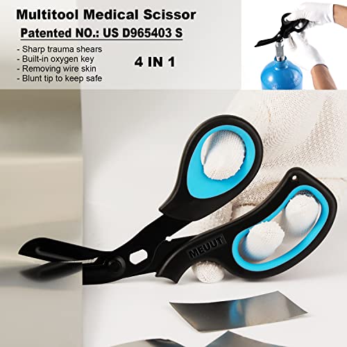 MEUUT Medical Scissors 2-Pack Trauma Shears for Nurses All Purpose Scissors - color: Black/Yellow+black/Blue