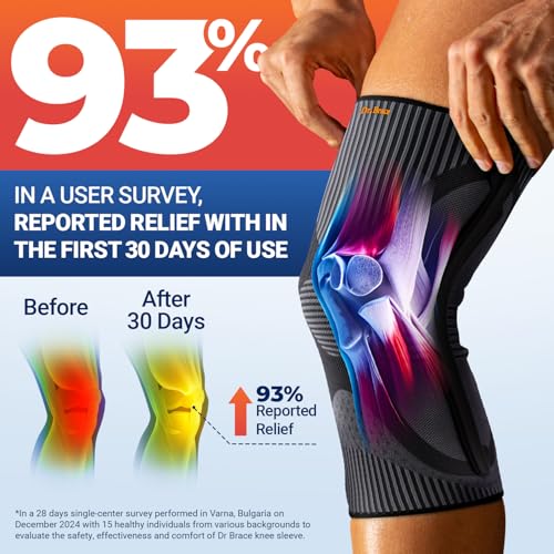 DR. BRACE ELITE Knee Brace with Side Stabilizer (2 Pack) Knee Brace - color: A Pluto, size: Medium