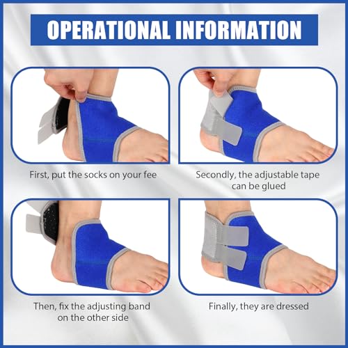 Tarpop 2 Pairs Kids Ankle Brace, Compression Sleeves, M+S, Blue - color: Blue, size: Small,Medium
