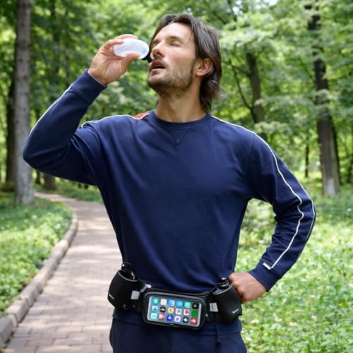 Runtasty 10 oz BPA-Free Water Bottles – 2-Pack Replacement for the Winner’s Hydration Belt, Push-Pull Caps, Spill-Proof Design, Fully Compatible with Most Fuel Belts for Running, Hiking & Cycling