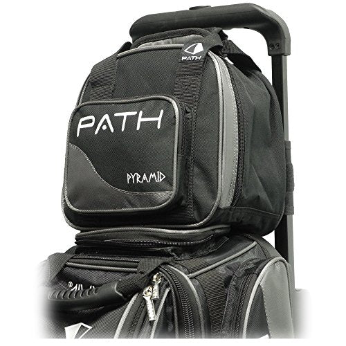 Pyramid Path Plus One Spare Tote Bowling Bag with Front Accessory Pocket - Holds One Bowling Ball and Small Accessories - color: Black/Silver
