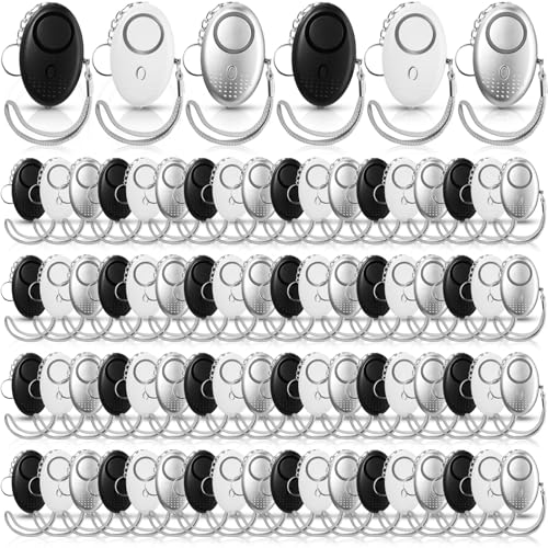 Kanayu 76 Pcs Personal Alarm Bulk 130DB Safe Sound Emergency Safety Self Defense Security Alert Keychain with Led Light Personal Protection Alarm for Women Girls Kids Elderly (Simple Color) - color: Simple Color