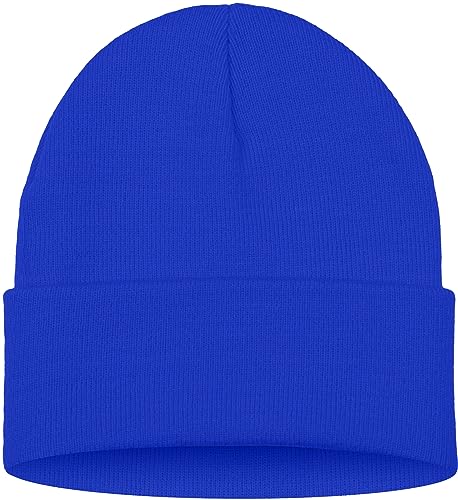 ATNKE LED Lighted Beanie Hat,USB Rechargeable 4 LED Red and Blue Flashing Running Headlamp Cap Gifts for Men and Women - color: #Blue
