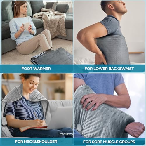Heating Pad Extra Large 22x33 & Foot Warmer Double Sided 2 in 1, Gift Idea