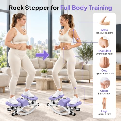 Rock Stepper Side to Side, 300 LBS Capacity, Side Stepper Exercise at Home - color: Purple