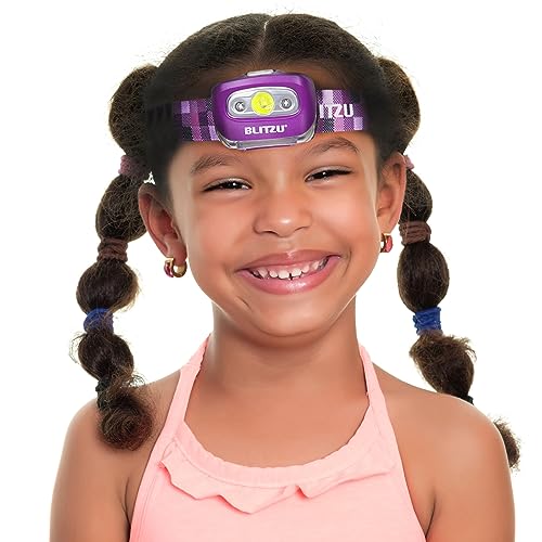 LED Headlamp, Super Bright Headlight Flashlight, Kids & Adults Outdoor Use - color: Purple