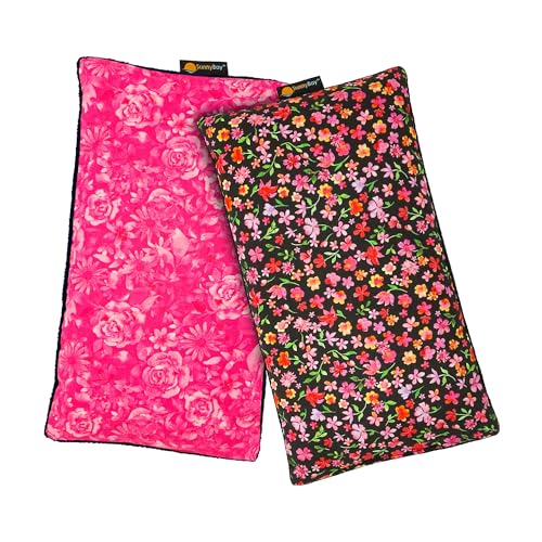 SunnyBay Heating Pad, Neck and Shoulder Wrap, 6x11 inch, Pink - color: Hot Pink and Red Flower