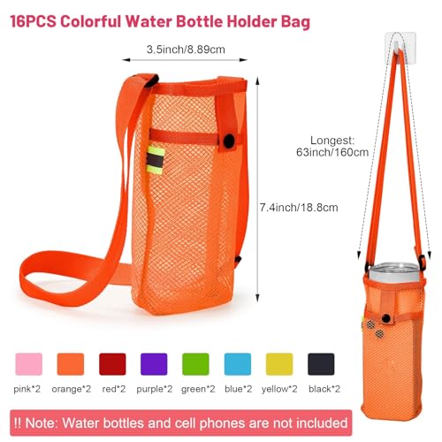 Mumufy Mesh Water Bottle Holder Sling with Strap - color: Fresh