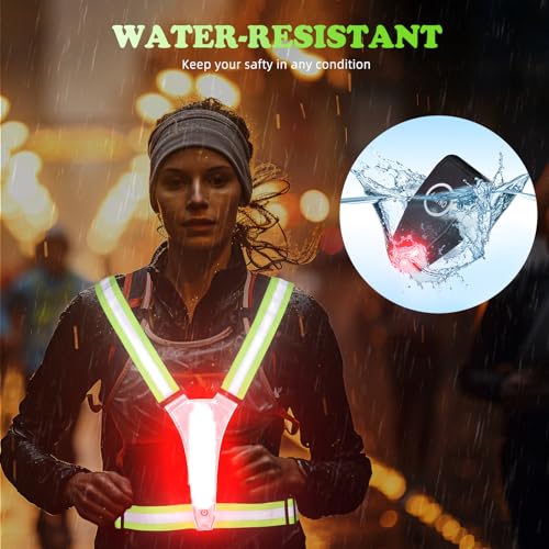 LED Reflective Vest Running Gear, High Visibility Reflective Vest