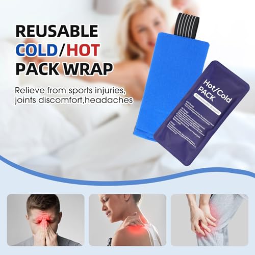 Ice Pack for Injuries, Reusable Hot and Cold Pack for Shoulder, Knee, Ankle,Elbow,Back, Adjustable Gel Ice/Hot Pack Wrap