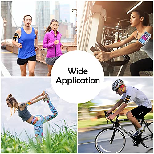 Running Armband with Earphone Pouch Fits Phones up to 6.9" - color: Grey (Up to 6.9''), size: Medium