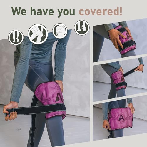 Flexible Knee Wrap Hot and Cold Gel Pack 10" x 12.5" - color: Purple