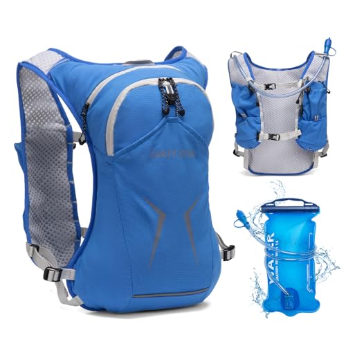 Carey Sten Lightweight Hydration Backpack Running Vest with 1.5L Water Bag - color: Blue