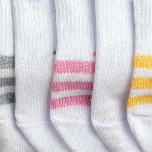 adidas Women's Superlite Super No Show Socks 6 Pairs - color: White/Wonder Sage Green/Tropic Bloom/3