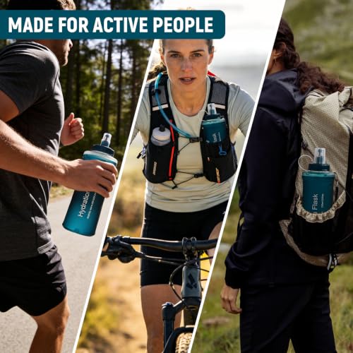 Soft Flask Collapsible Flask 1-Pack, 500ML, Slate Blue - color: 500ml Slate Blue