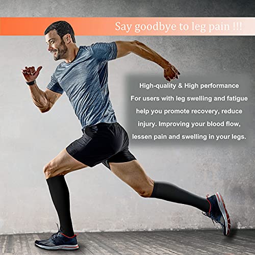 FEYHAY Copper Compression Socks (8 Pairs) 15-20 mmHg Circulation is Best Athletic & Daily for Men & Women, Running, Climbing - color: 03 Black/Black/White, size: Small-Medium