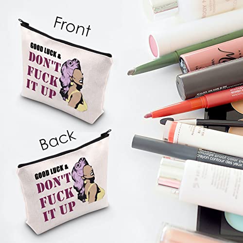 MNIGIU RP Fan GiftDrag Race Cosmetic Bag Good Luck & Don't Fck It up Makeup Zipper Pouch for Drag Queen Fans (Luck & Don't) - color: Luck & Don't