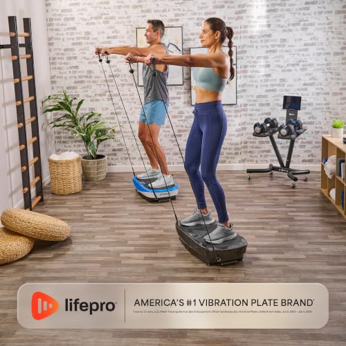 Lifepro Rumblex 4D Vibration Plate Exercise Machine with 7 Training Modes - color: Black, size: Max