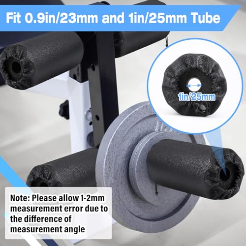 Hollowfly 4 Pcs Foam Roller Pads for Weight Bench, 7.5 x 3.5 x 1 Inch - size: 7.5 x 3.5 x 1 Inch