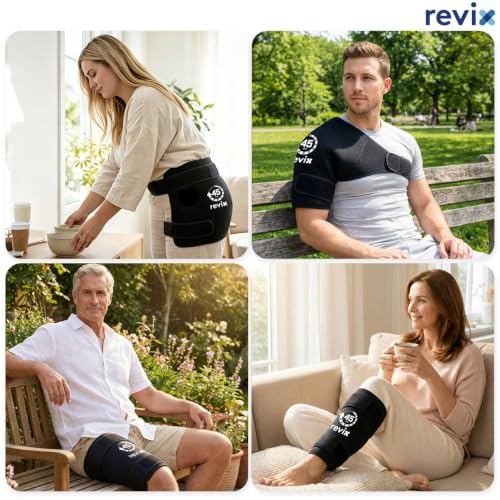 REVIX Hip Ice Pack Wrap for Sciatica & Hip Replacement, 45-Min Cold Therapy