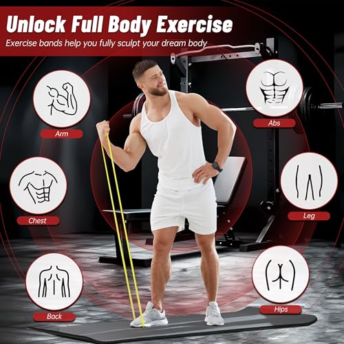 4-Level Resistance Bands for Working Out, Pull Up Assistance Bands - color: Multicolor