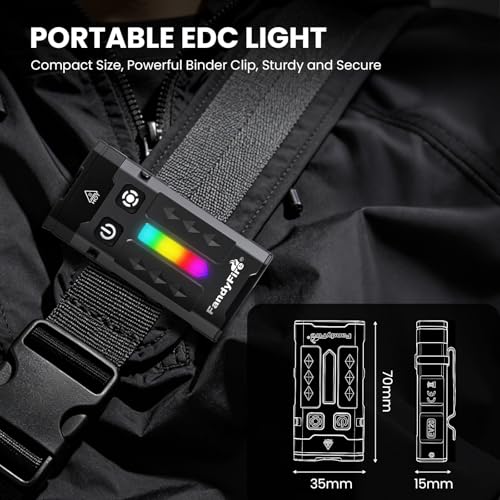 1100 Lumen Small EDC Keychain Flashlight with Green Light