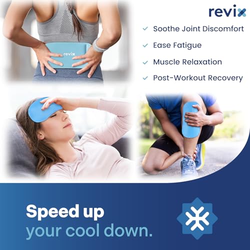 REVIX Ice Packs for Injuries Reusable, 4 Packs Hot and Cold Pack Flexible - color: Blue, size: Medium 10 x 5 Inch (Pack of 2)