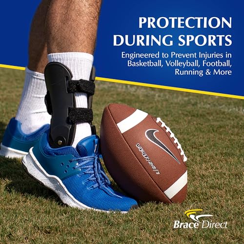 Brace Direct Semi-Rigid Active Ankle Brace, Hinged Sports Stabilizer - size: Right Ankle - Right - XS