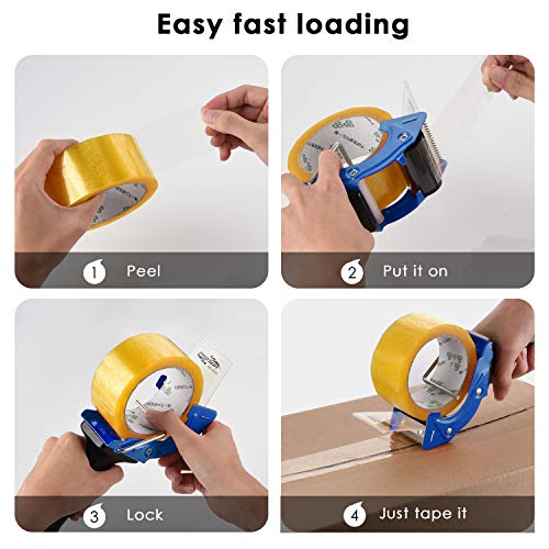 Fast Reload 2 Inch Tape Gun Dispenser Packing Packaging Sealing Cutter Blue