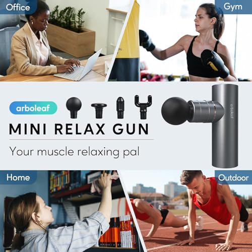 arboleaf Mini Massage Gun Deep Tissue, Portable Percussion Muscle Massager - color: Gray