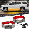 XRIDONSEN 2PCS 60 inch Running Board Strobe Lights Amber Lights for Trucks - color: Amber