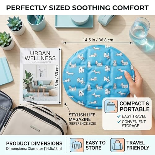 Large Full Body Ice Pack - Reusable Back Cold Pack, Hip, & Leg Pain Relief - Flexible Cold Therapy Wrap for Muscle Soreness, Injury Recovery & Relaxation (Blue-B)