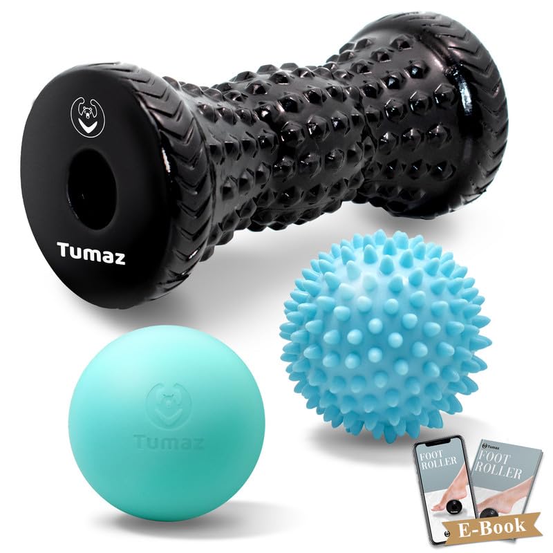 Tumaz Foot Roller for Deep Tissue Massage & Reflexology - color: Black