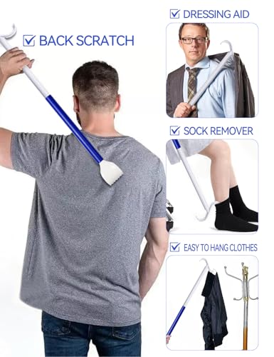 7PC Hip Kit, Hip Kit for Seniors, Surgery Recovery Items, Hip Replacement Kit After Surgery, Hip Replacement Recovery Kit with Grabber,Sock Aid,Leg Lifter,Dressing Stick,Shoehorn,Back Scratcher