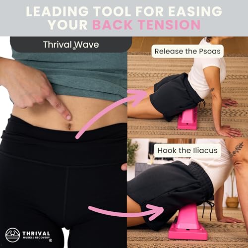 Thrival Wave, Adjustable Psoas Muscle Release Tool, Patented, Pink - color: Pink, size: Thrival Wave