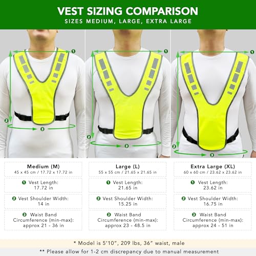 MaximalPower Reflective Safety Vest for Fitness Walking at Night - style: 1x Extra Large Vest
