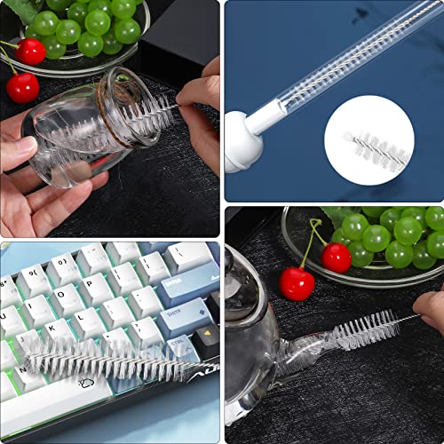 Ixiaoyoo 12 Pcs Straw Cleaner Brushes Set, 8.2 Inch Nylon Cleaning Brush - color: 8.2 Inch White