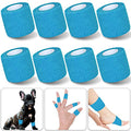 8 Pack 2 in x 5 Yards Cohesive Wrap Self Adhesive Bandage Wrap Elastic Self Adherent Bandage Self Stick Vet Tape for Athletic, Wrist, Ankle, Knees, Pets (Blue) - color: Blue, size: 2 Inch