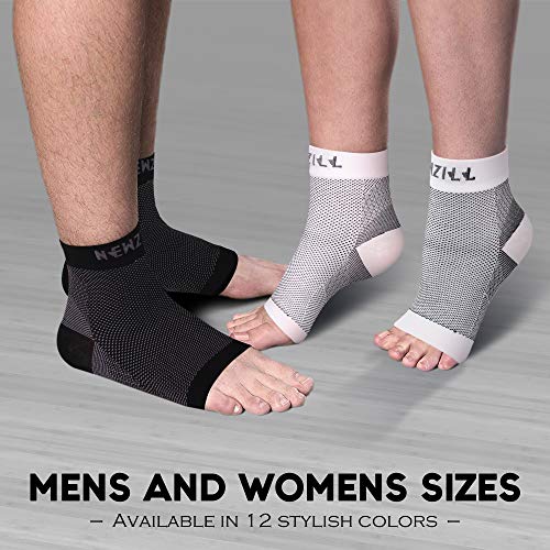 NEWZILL Plantar Fasciitis Socks Arch Support Foot Care Compression Sleeve - color: White, size: Large-X-Large