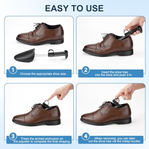 VZZNN 16 Pairs Plastic Shoe Stretcher Men, Adjustable Shoe Trees