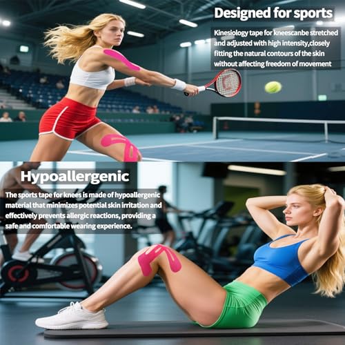 SOON GO Kinesiology Tape, 2 ih x 16.4 ft Uncut athletic tape, Waterproof Breathable Latex-Free, Muscle Recovery & Joint Support, Beige (1/2/5 Rolls) - color: Beige, size: 1 Count (Pack of 1)