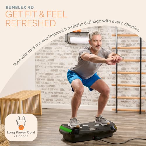 Lifepro Rumblex 4D Vibration Plate Exercise Machine with 7 Training Modes - color: Black, size: Standard