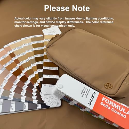 Pander Belt Bag Large 2L, Nylon Fanny Pack Purse for Women and Men with Adjustable Strap - color: Caramel Brown