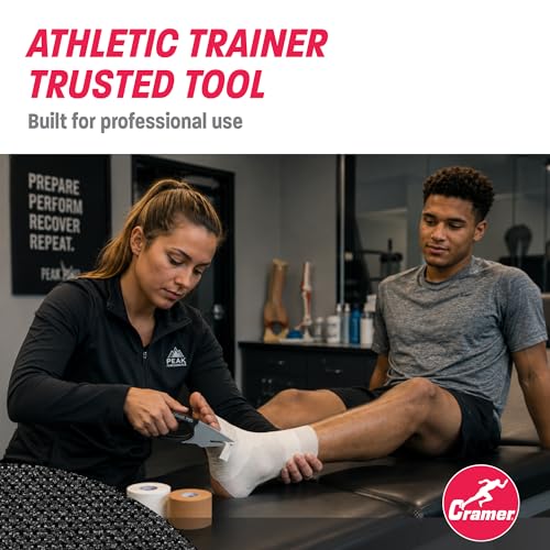 Cramer Athletic Training Supplies, Shark Tape Cutter & Remover Liquid for Adhesive Removal, Safe Edge Scissors, Bandage Shears & Solution to Safely Remove Athletic Tape, Professional Tape Cutter