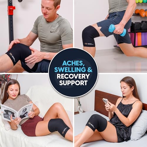 Copper Compression CopperFreeze™ Knee Sleeve Hot & Cold Therapy Support for Pain, Swelling, and Injury Recovery – 360° Copper Infused Relief for Knees and Joints