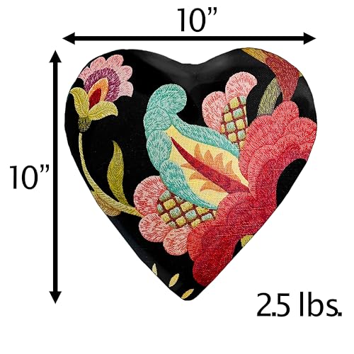 Heat Pack - Microwavable Heating Pads - Microwave Heating Pad for Pain Relief & Comfort - Suitable for The Neck, Back, Shoulders, Hips, Stomach Cramps & More - Neck Heat Wrap - Gift - size: HEART, style: Organic Floral